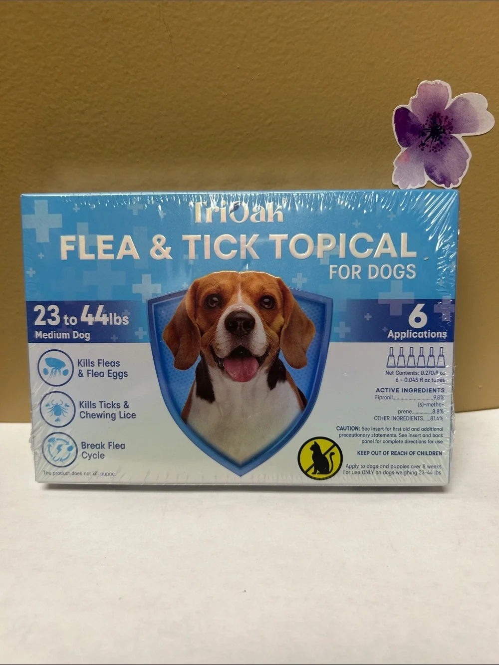 Flea & Tick Topical for Dogs - 6 Applications(23-44 lbs)